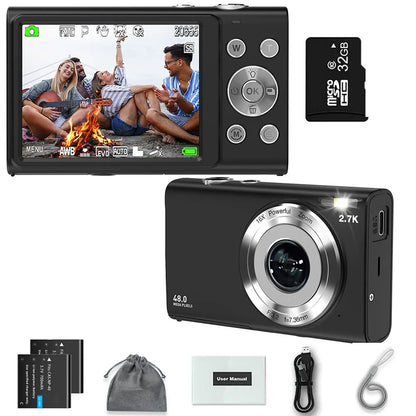 4K Digital Camera - Autofocus Vlogging Camera with 48MP, 2.8" Large Screen - ZOOMNSTORE