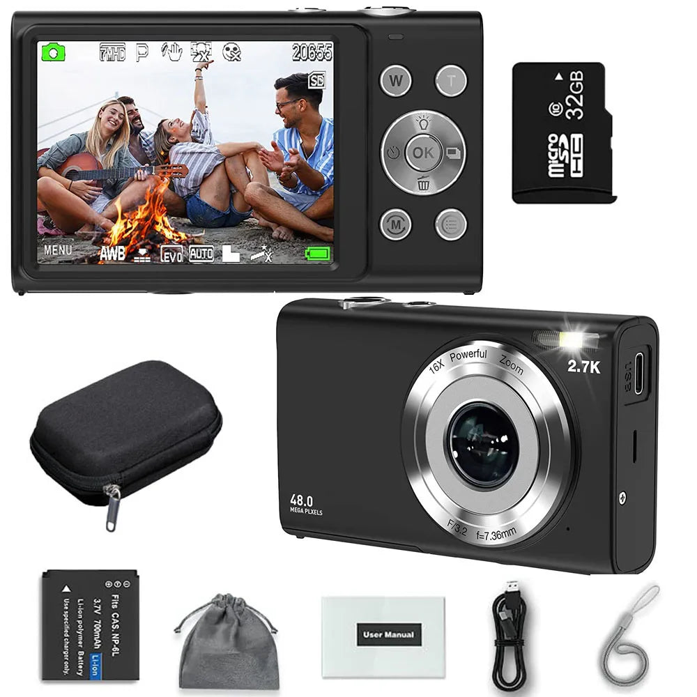 4K Digital Camera - Autofocus Vlogging Camera with 48MP, 2.8" Large Screen - ZOOMNSTORE