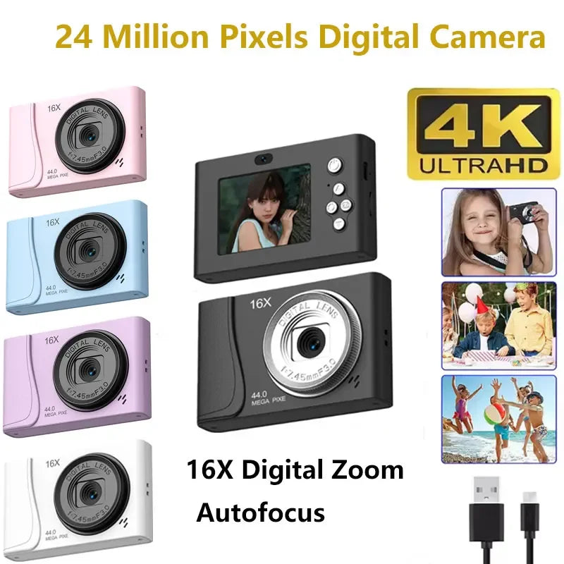 4K Digital Camera - Compact CCD Sensor Camera With 16X Zoom & Auto Focus - ZOOMNSTORE