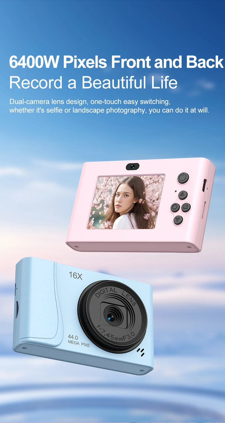 4K Digital Camera - Compact CCD Sensor Camera With 16X Zoom & Auto Focus - ZOOMNSTORE