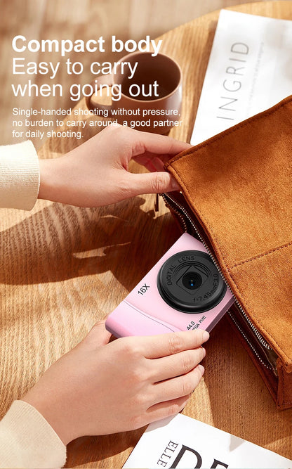 4K Digital Camera - Compact CCD Sensor Camera With 16X Zoom & Auto Focus - ZOOMNSTORE