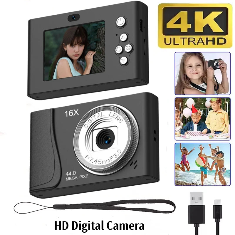 4K Digital Camera - Compact Cameras with 16x Digital Zoom & Auto Focus for Kids - ZOOMNSTORE