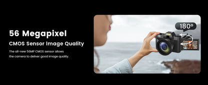 4K Digital Camera - Compact Photography Vlog Camera with Flip Screen & Wide Angle Lens - ZOOMNSTORE
