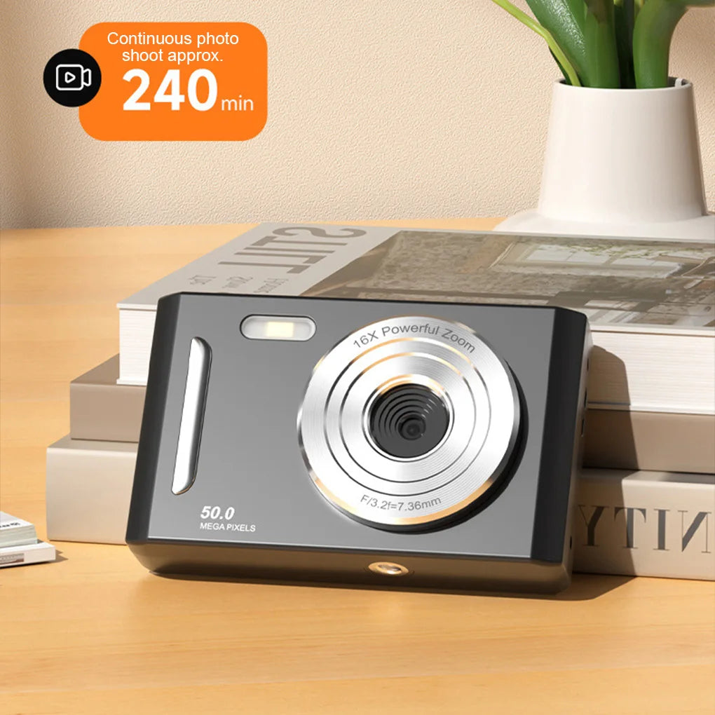4K Digital Camera - Portable Dual Camera Flash with 50 Million HD Pixels & Auto Focus - ZOOMNSTORE
