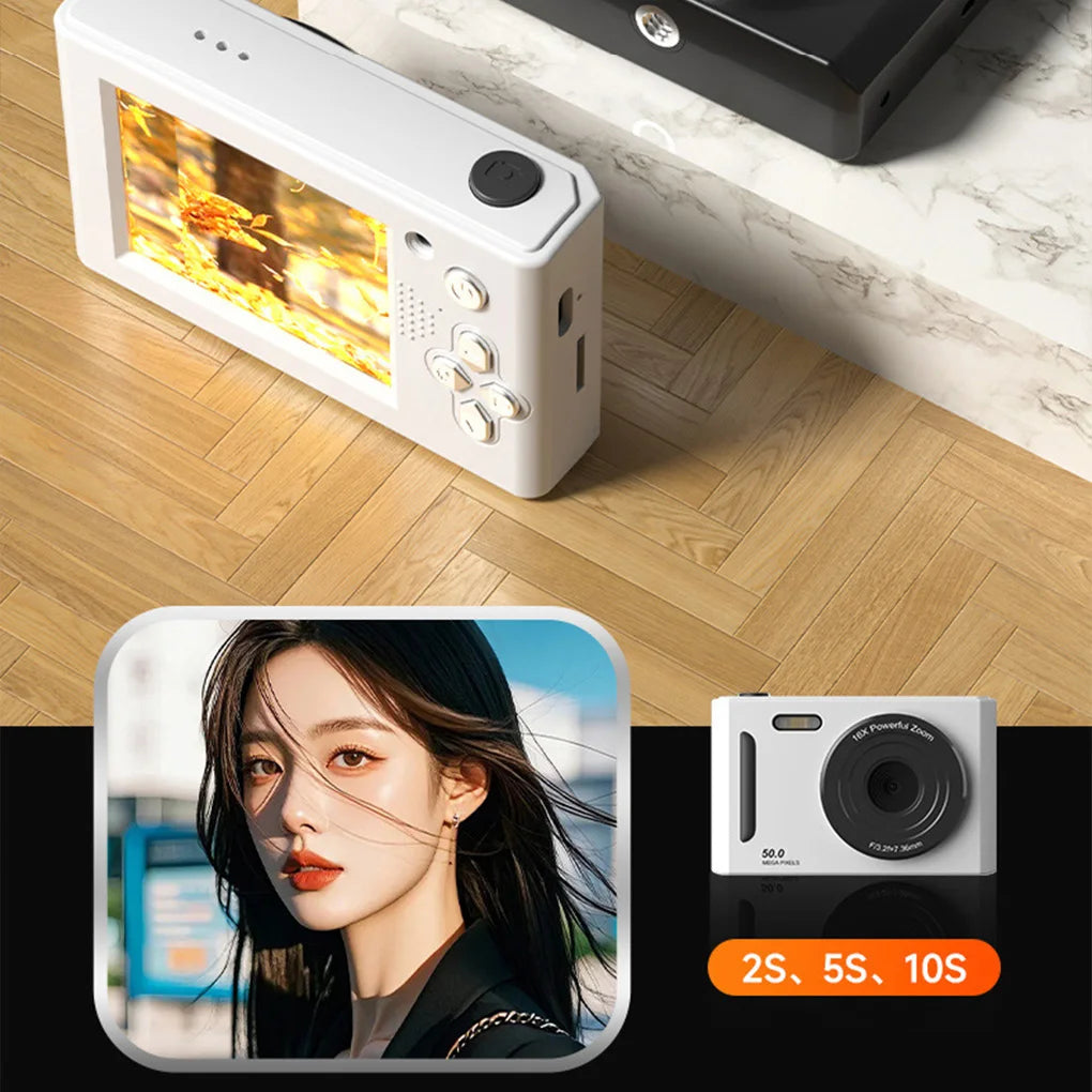 4K Digital Camera - Portable Dual Camera Flash with 50 Million HD Pixels & Auto Focus - ZOOMNSTORE