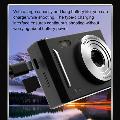 4K Digital Camera - Portable Dual Camera Flash with 50 Million HD Pixels & Auto Focus - ZOOMNSTORE