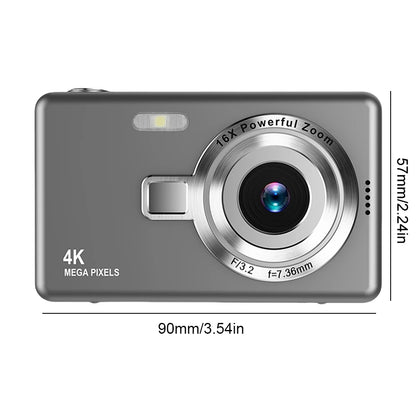 4K HD Digital Camera - Portable Vlogging Camcorder with 16X Zoom & 2.4 Inch IPS Screen - ZOOMNSTORE