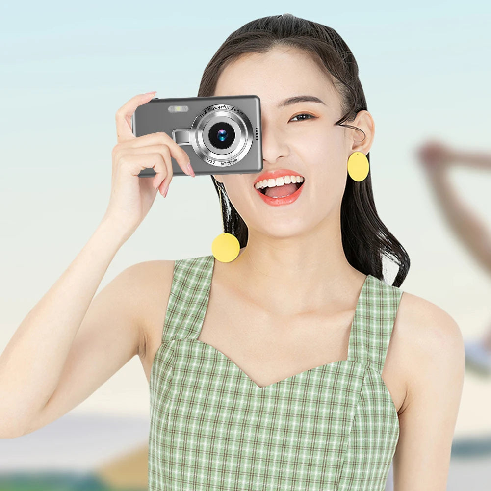 4K HD Digital Camera - Portable Vlogging Camcorder with 16X Zoom & 2.4 Inch IPS Screen - ZOOMNSTORE