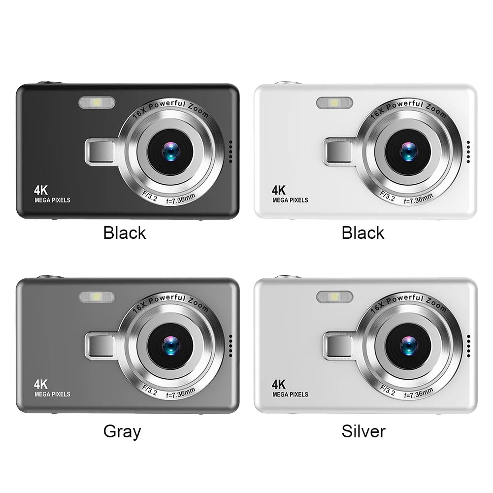4K HD Digital Camera - Portable Vlogging Camcorder with 16X Zoom & 2.4 Inch IPS Screen - ZOOMNSTORE