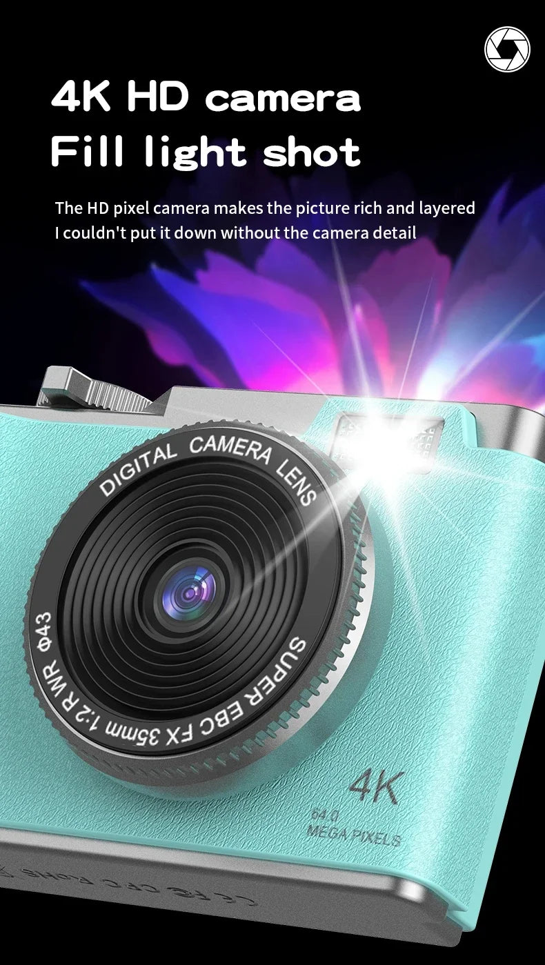 4K Kid Camera - 48MP High Resolution Digital Video Camera | Portable Vlogging Camcorder - ZOOMNSTORE