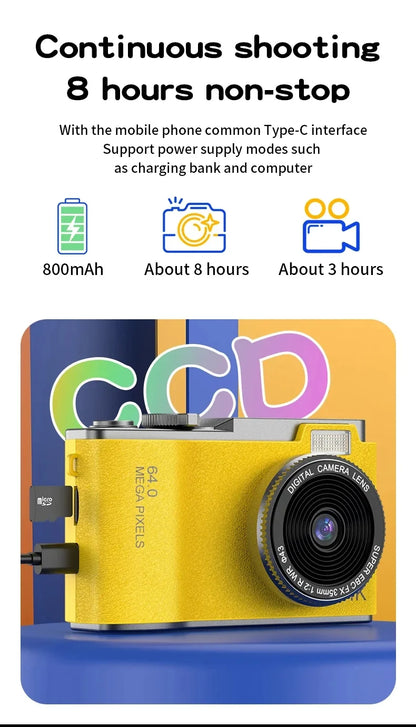 4K Kid Camera - 48MP High Resolution Digital Video Camera | Portable Vlogging Camcorder - ZOOMNSTORE
