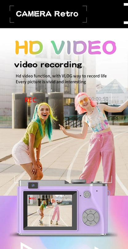 4K Kid Camera - 48MP High Resolution Digital Video Camera | Portable Vlogging Camcorder - ZOOMNSTORE