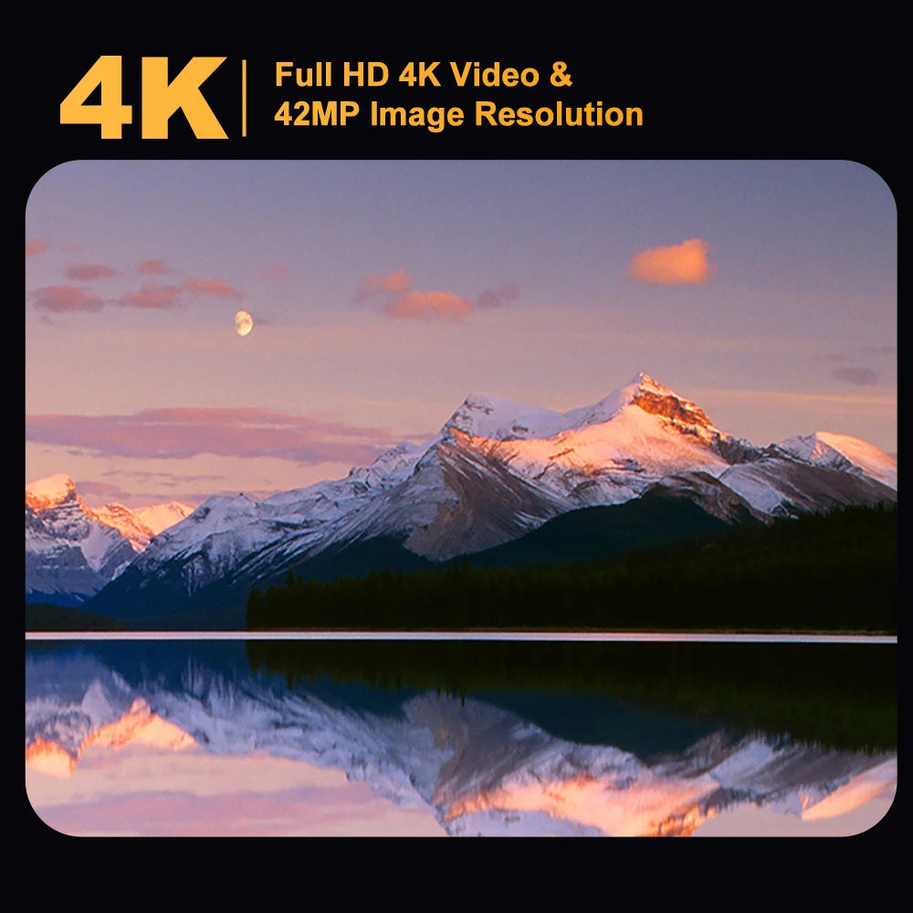 4K Portable Digital Camera - 2-in-1 Photo  Video Recorder with 18X Zoom and 3 Rotatable Screen - ZOOMNSTORE