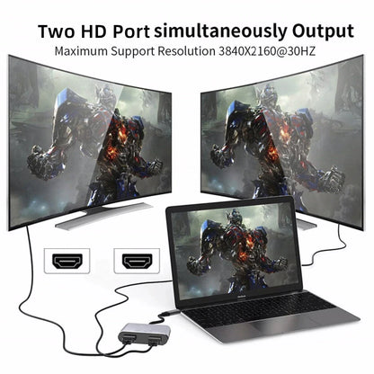 4K USB C Hub – Dual HDMI Adapter | USB 3.0 Data Transfer | Fast Charging Dock - ZOOMNSTORE