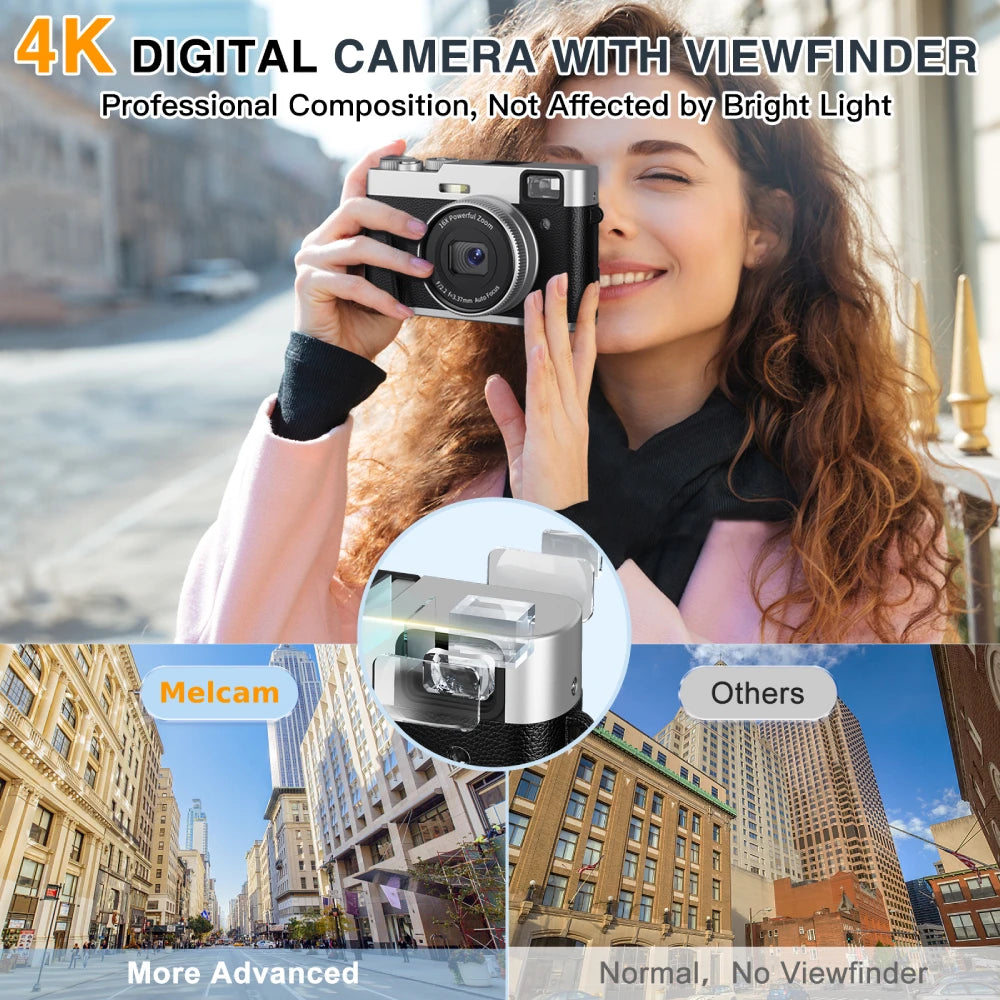 4K Vlogging Camera - 48MP Auto Focus Video Camera with 16X Zoom Anti-Shake  Viewfinder - ZOOMNSTORE