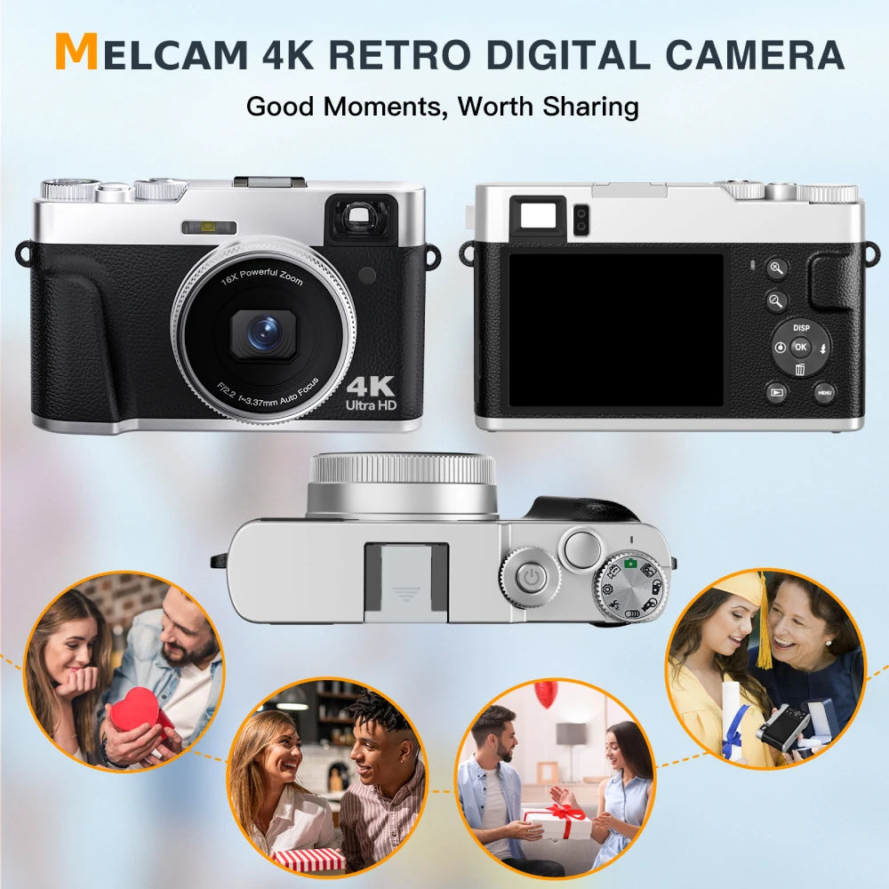 4K Vlogging Camera - 48MP Auto Focus Video Camera with 16X Zoom Anti-Shake  Viewfinder - ZOOMNSTORE