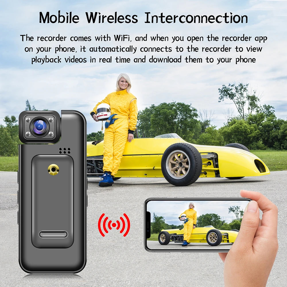 Ultra HD 4K Mini Body Camera - WiFi Digital Video Recorder with Night Vision - ZOOMNSTORE