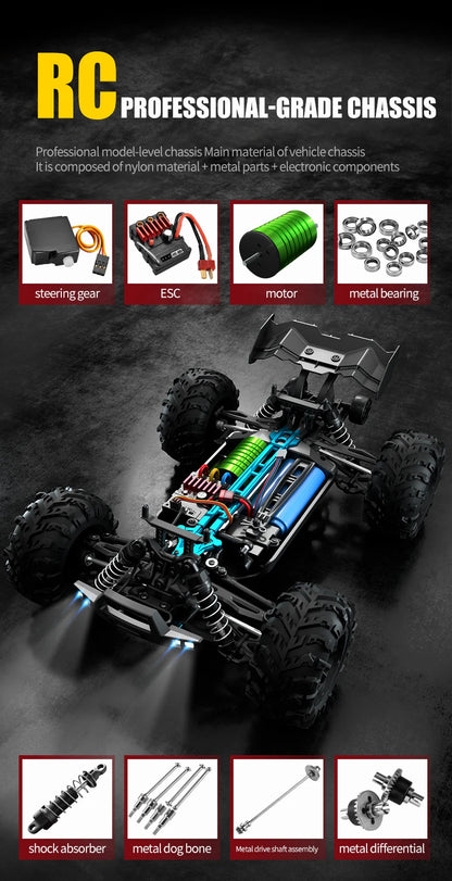 116 4WD RC Monster Truck - High Speed Drift Remote Control Car for Kids - ZOOMNSTORE