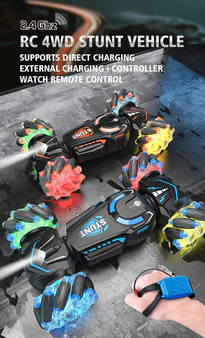 4WD RC Stunt Car - Wireless Remote Control Drift Toy with Sound and Light for Kids - ZOOMNSTORE