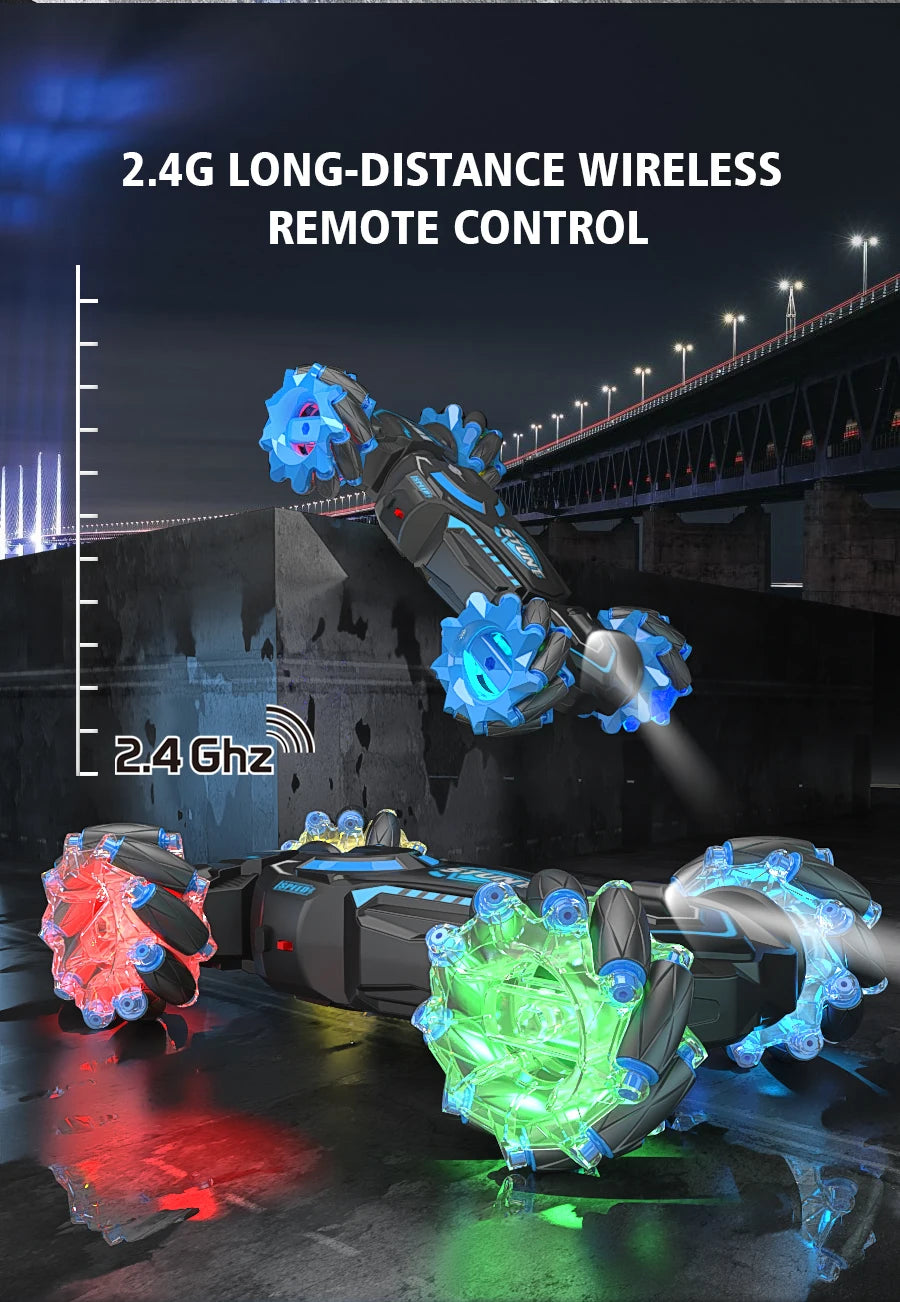 4WD RC Stunt Car - Wireless Remote Control Drift Toy with Sound and Light for Kids - ZOOMNSTORE