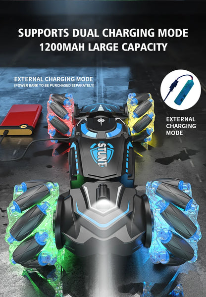 4WD RC Stunt Car - Wireless Remote Control Drift Toy with Sound and Light for Kids - ZOOMNSTORE