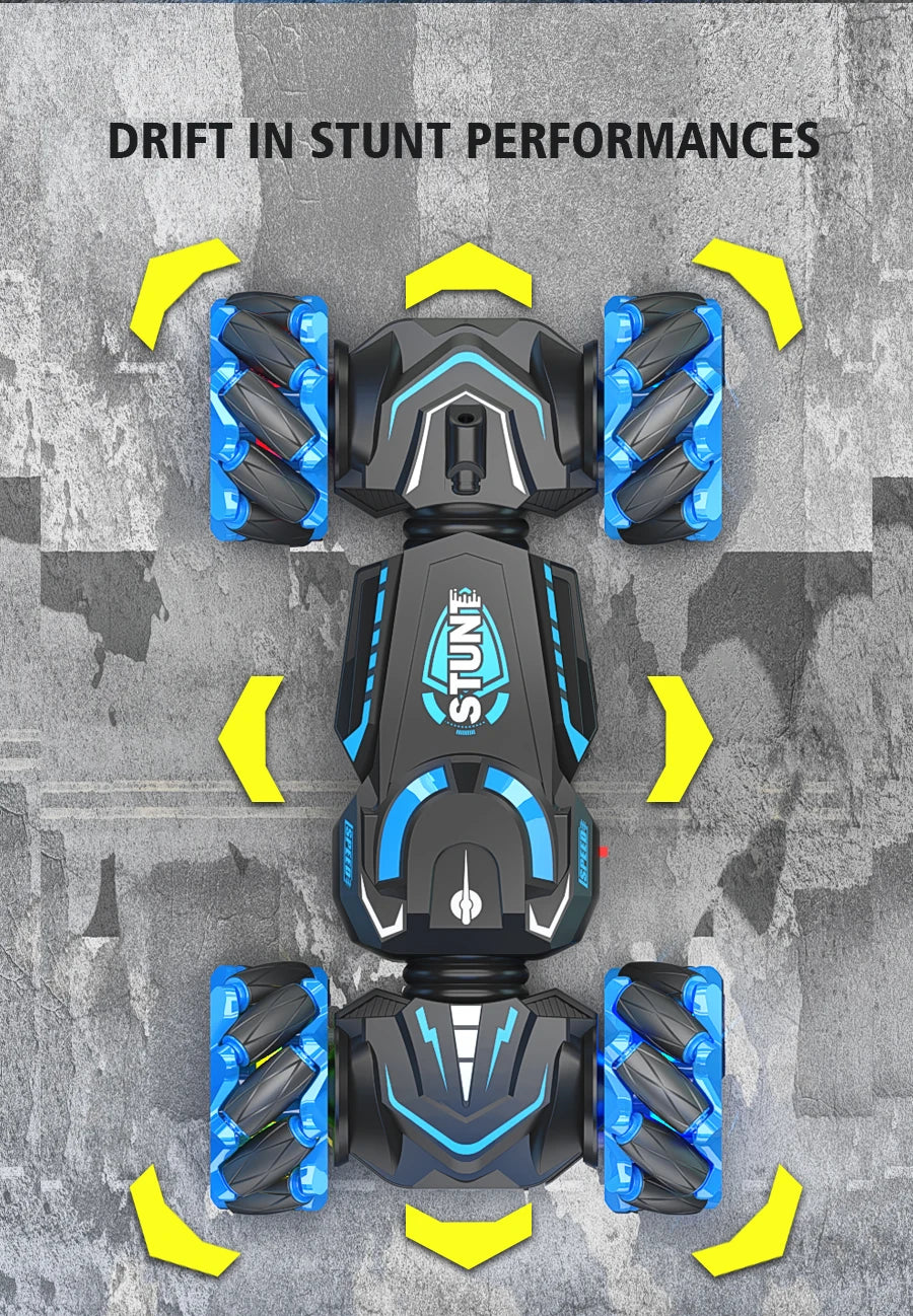 4WD RC Stunt Car - Wireless Remote Control Drift Toy with Sound and Light for Kids - ZOOMNSTORE