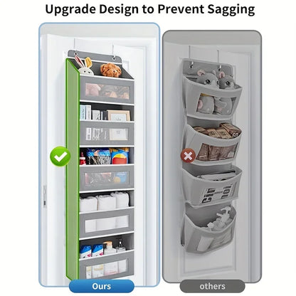 5-Shelf Hanging Storage Organizer - Behind Door, Anti-Tilt, 5 Large Capacity Pockets, Suitable for Bedroom, Bathroom - ZOOMNSTORE