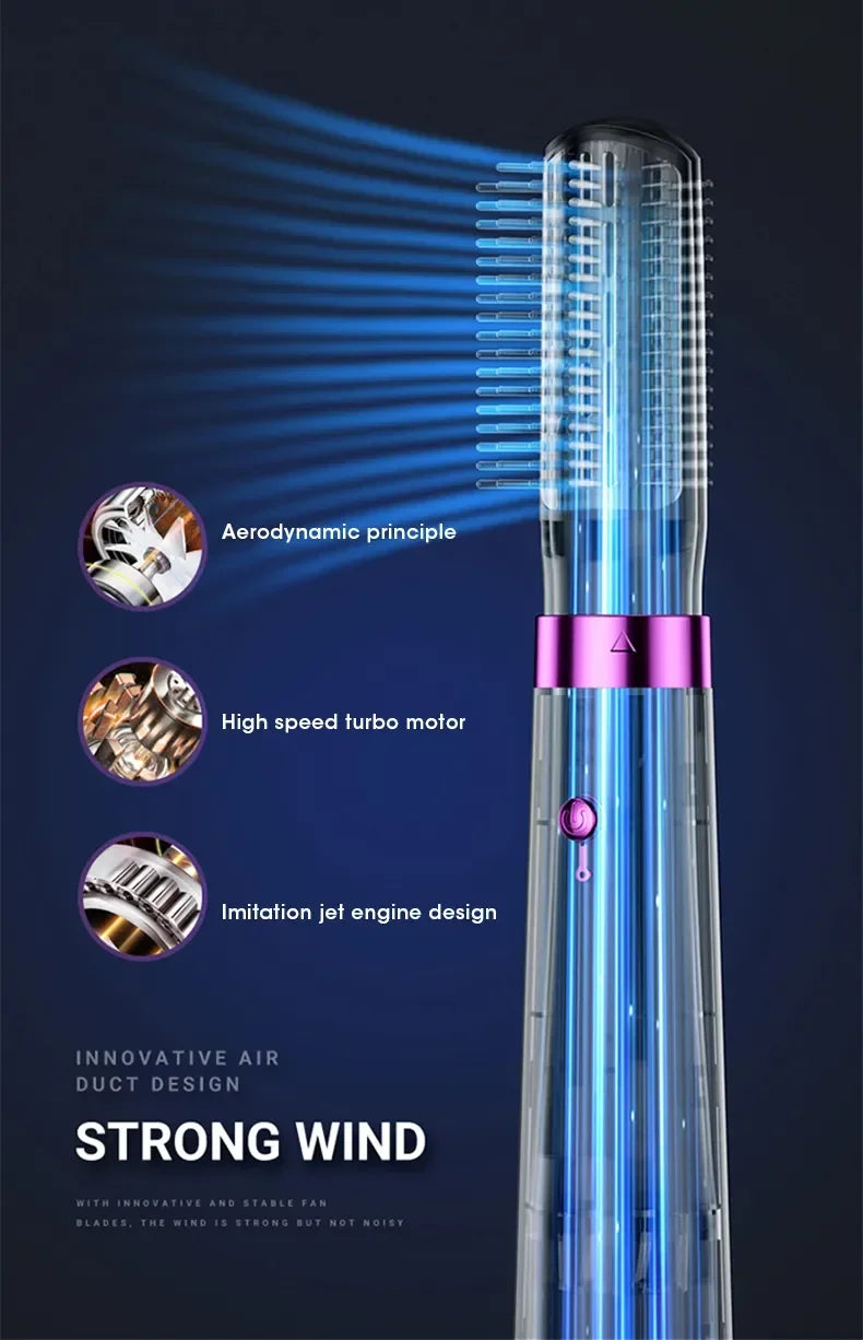 Electric Hair Dryer 5 in 1 Multifunctional Hair Straightener Negative Ion Hair Care Curler Blow Dryer Styling Set Strong Wind - ZOOMNSTORE