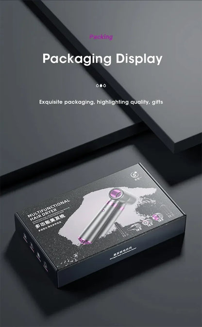 Electric Hair Dryer 5 in 1 Multifunctional Hair Straightener Negative Ion Hair Care Curler Blow Dryer Styling Set Strong Wind - ZOOMNSTORE