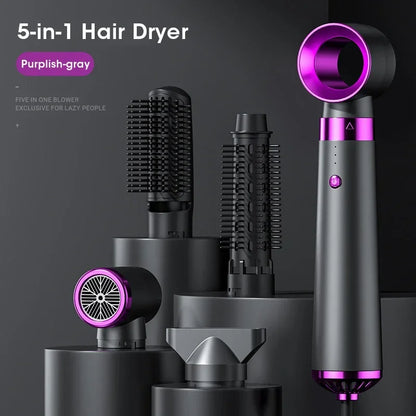 Electric Hair Dryer 5 in 1 Multifunctional Hair Straightener Negative Ion Hair Care Curler Blow Dryer Styling Set Strong Wind - ZOOMNSTORE