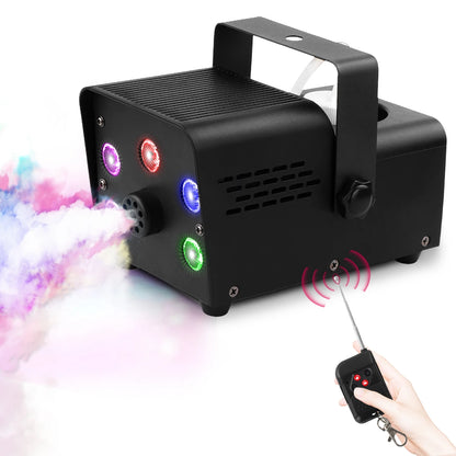 500W Fog Machine - Portable RGB LED Stage Fogger with Wireless Remote Control - ZOOMNSTORE