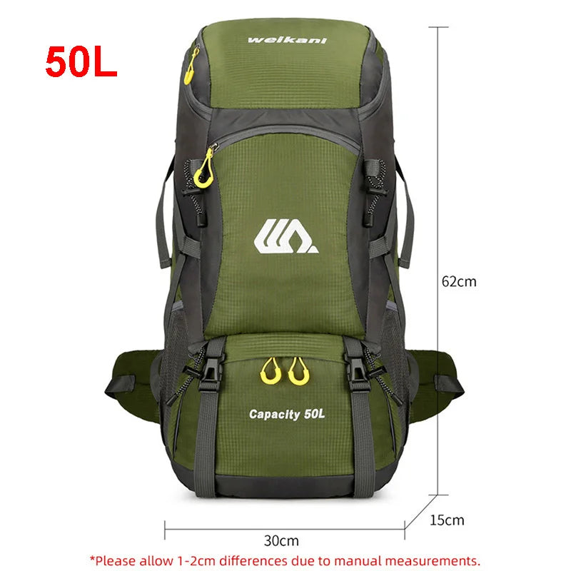 50L Waterproof Hiking Backpack - Large Travel Rucksack for Camping  Climbing - ZOOMNSTORE