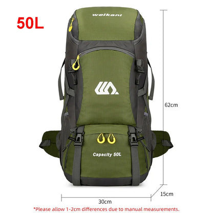 50L Waterproof Hiking Backpack - Large Travel Rucksack for Camping  Climbing - ZOOMNSTORE