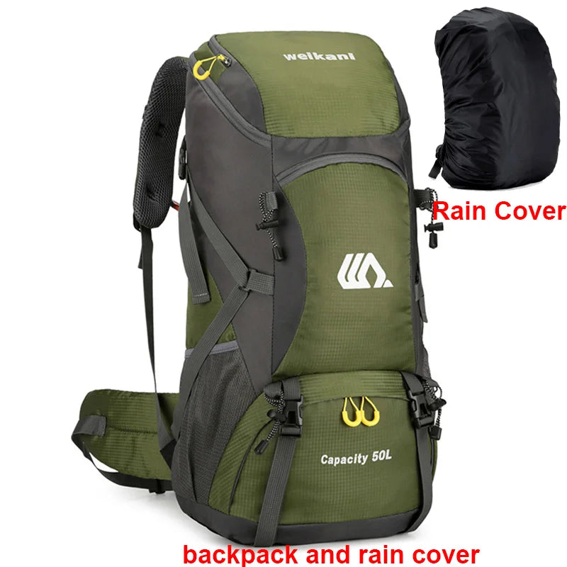 50L Waterproof Hiking Backpack - Large Travel Rucksack for Camping  Climbing - ZOOMNSTORE