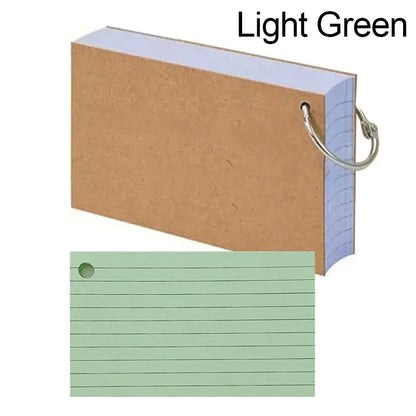 50Pcs Loose-Leaf Index Cards - Horizontal Line Memo Flash Cards for Study and Office Use - ZOOMNSTORE