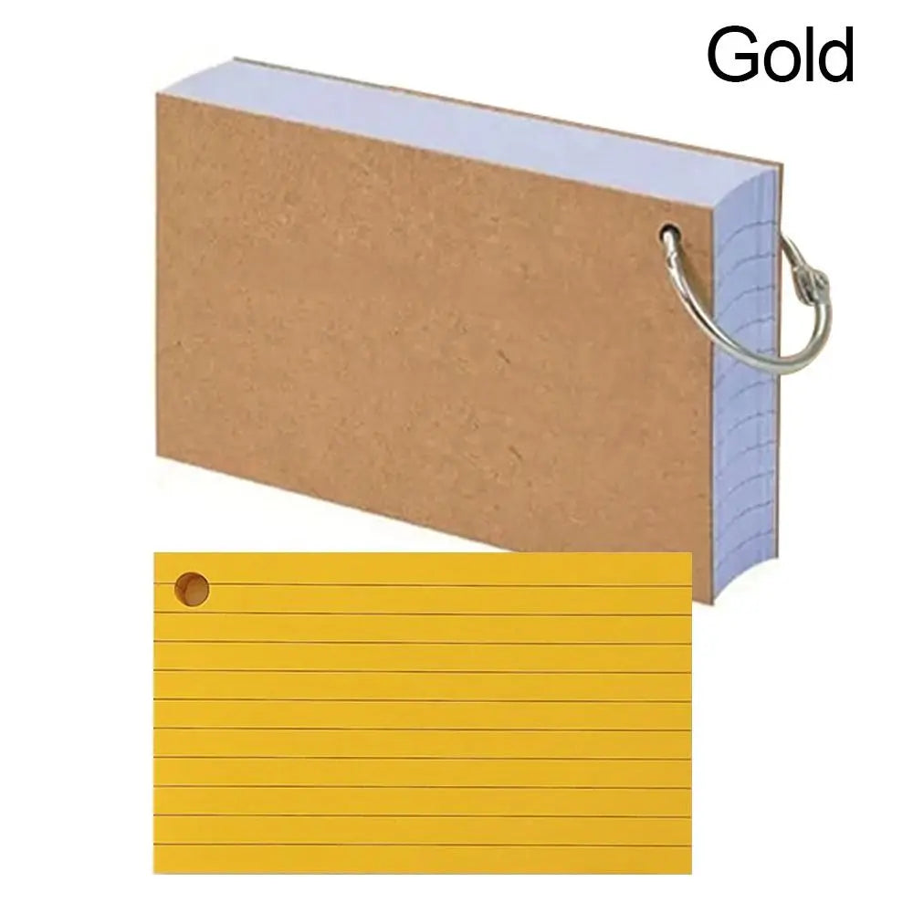 50Pcs Loose-Leaf Index Cards - Horizontal Line Memo Flash Cards for Study and Office Use - ZOOMNSTORE