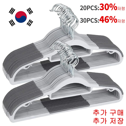 Plastic Clothes Hangers – 50pcs Anti Slip, Heavy Duty, Scratch Resistant Flat Slim Hangers - ZOOMNSTORE