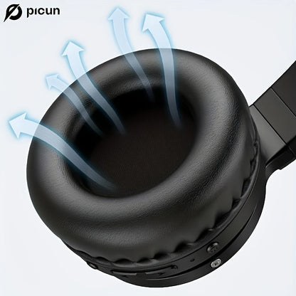 Picun B12 Wireless Headphones - Deep Bass Over Ear HD Stereo with 20H Playtime and Built-in Microphone - ZOOMNSTORE