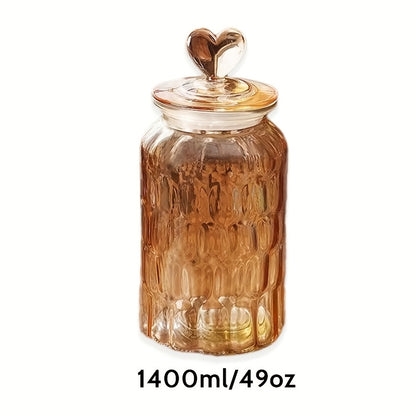 Airtight Glass Food Storage Jars - 3pcs Clear Kitchen Containers for Sugar Flour Coffee Spices - ZOOMNSTORE
