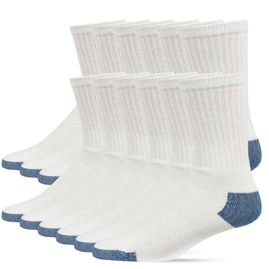 12 Pairs Unisex Mixed Color Sport Crew Socks Cotton Blend Solid Color Athletic Sports Workout Running Socks Comfort Cozy Sweat-absorbing Anti-Slip Comfy Sport Crew Socks Value Pack - ZOOMNSTORE