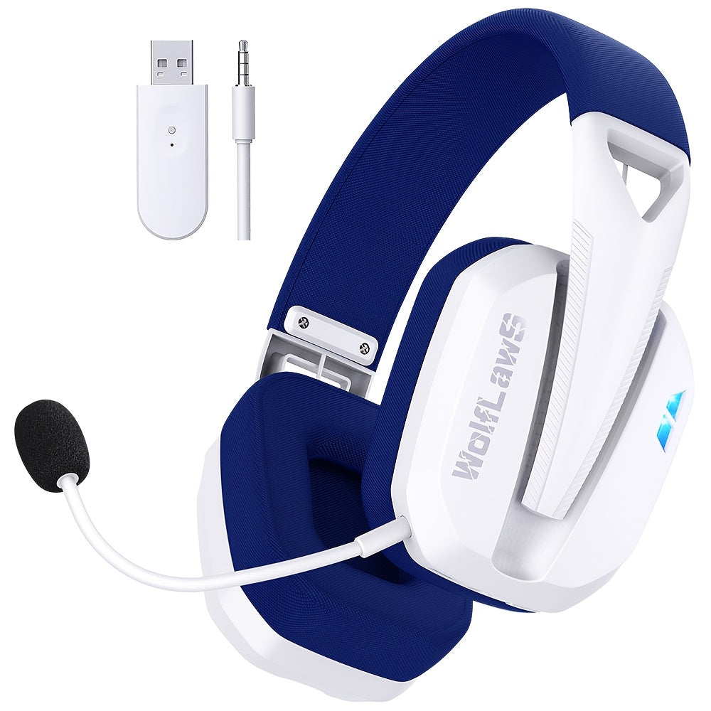 Wireless Gaming Headset - 48H Battery Low Latency Over-Ear Bluetooth Headphones with Detachable Mic for PC PS5 PS4 Mac Switch - Gift for Gamers - ZOOMNSTORE