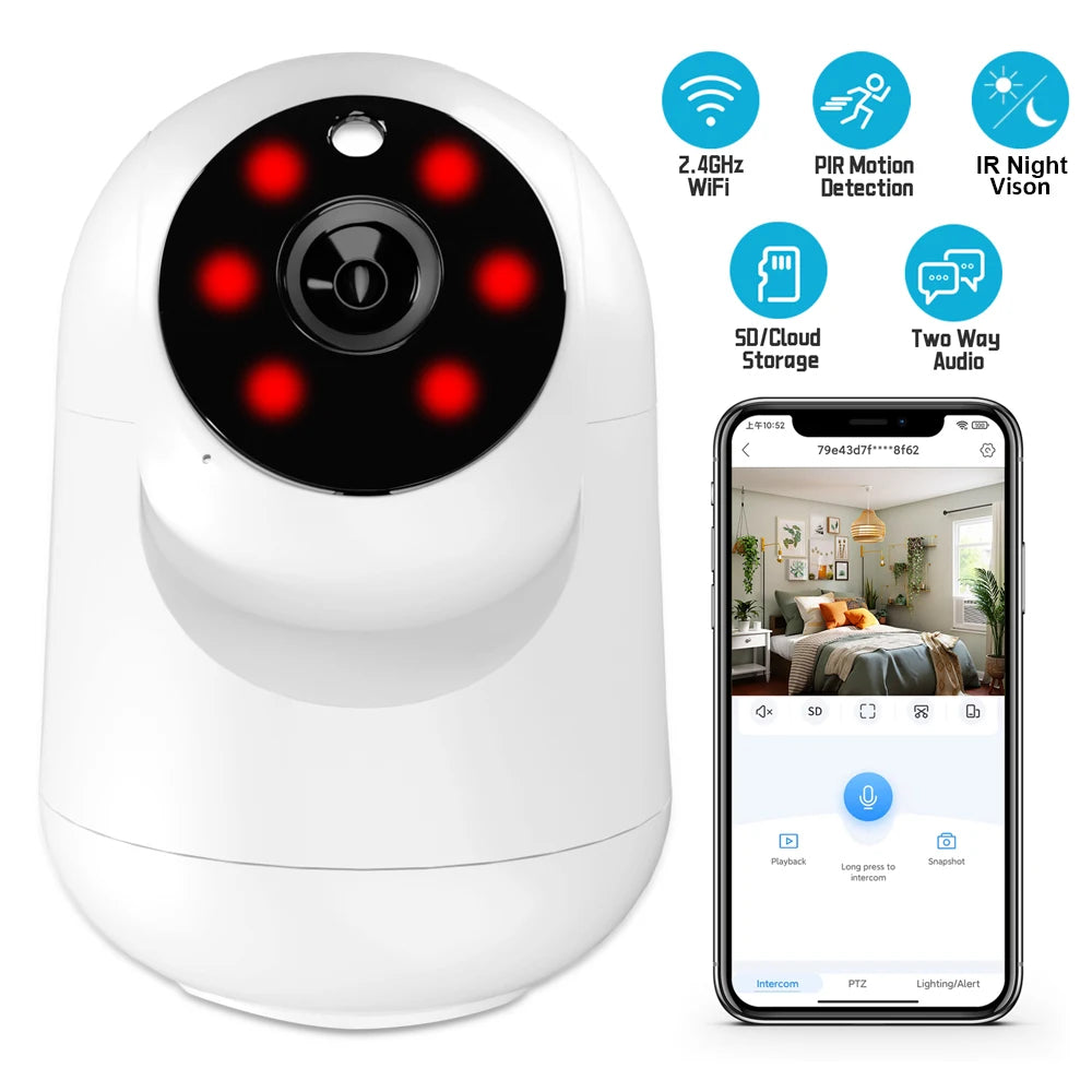 5MP WiFi Indoor Security Camera - AI Motion Detection Baby Monitor - ZOOMNSTORE