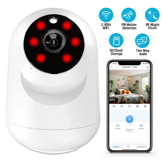 5MP WiFi Indoor Security Camera - AI Motion Detection Baby Monitor - ZOOMNSTORE