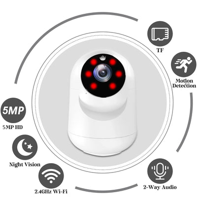 5MP WiFi Indoor Security Camera - AI Motion Detection Baby Monitor - ZOOMNSTORE