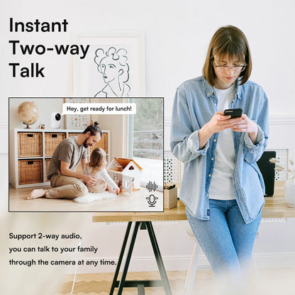 5MP WiFi Indoor Security Camera - AI Motion Detection Baby Monitor - ZOOMNSTORE