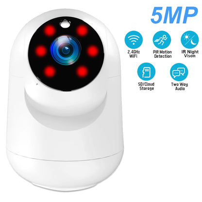 5MP WiFi Indoor Security Camera - AI Motion Detection Baby Monitor - ZOOMNSTORE