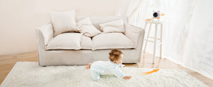 BOIFUN 2K 5'' Screen Control Wifi Video Baby Monitor Camera, ,Two-Way Talk, Motion&Crying Detection, Auto Tracking, Night Vision