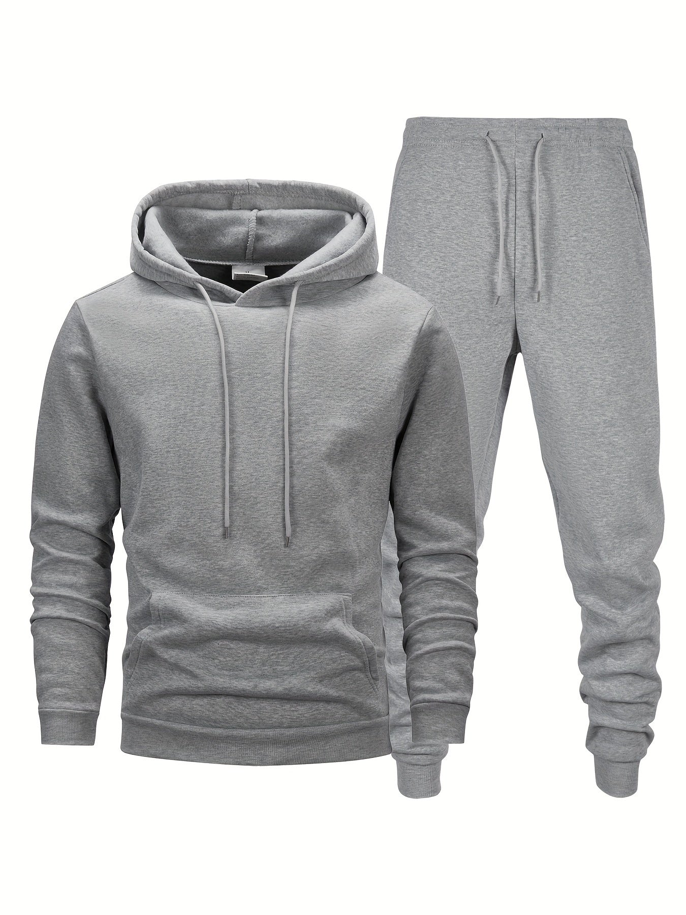 Mens Athletic Hoodie and Jogger Set - Casual Activewear with Pockets - ZOOMNSTORE