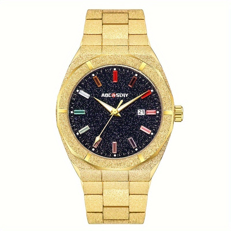 Mens Unique Calendar Watch with Night Light  Stylish Timepiece for Business - ZOOMNSTORE