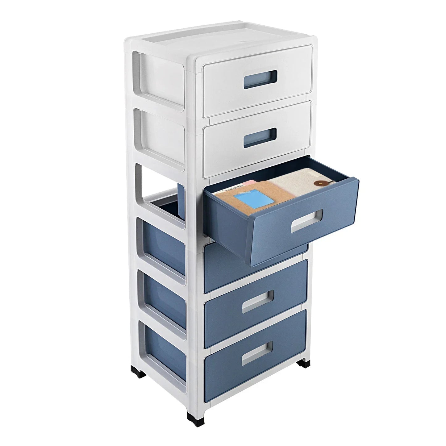 6-Drawer Lockable File Cabinet - Office Organizer with Silent Wheels - ZOOMNSTORE